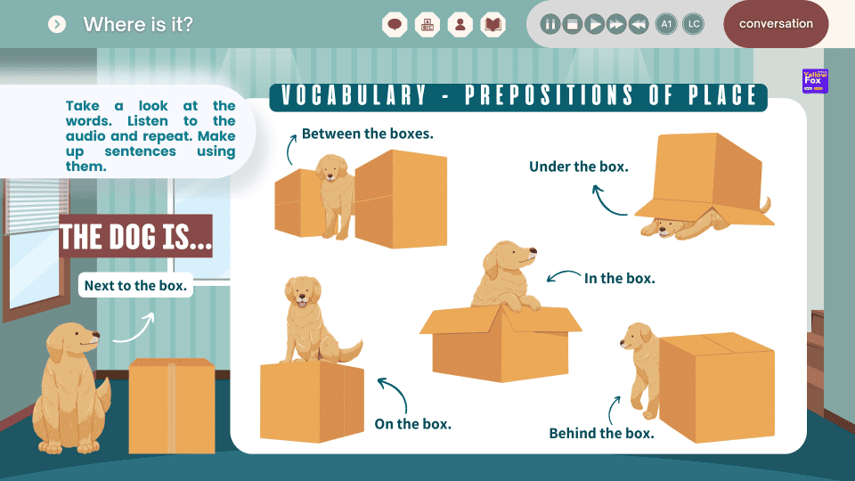 Where is it_ Prepositions of place - Lesson A1 metodoyellowfox