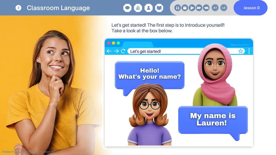 Introduction_ Classroom Language - Lesson A1 metodoyellowfox
